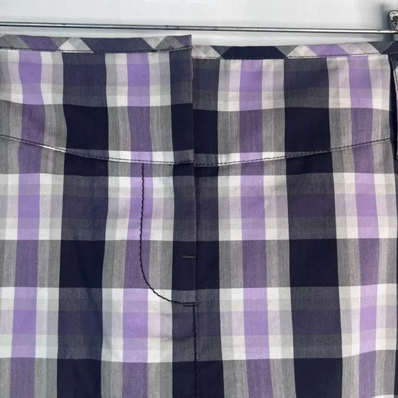 Annika Cutter & Buck Purple Plaid Golf Skort Size 8/MD - Picture 5 of 12